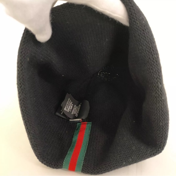 🏆💎💯 GUCCI Knit Cap Wool Black - Picture 5 of 9